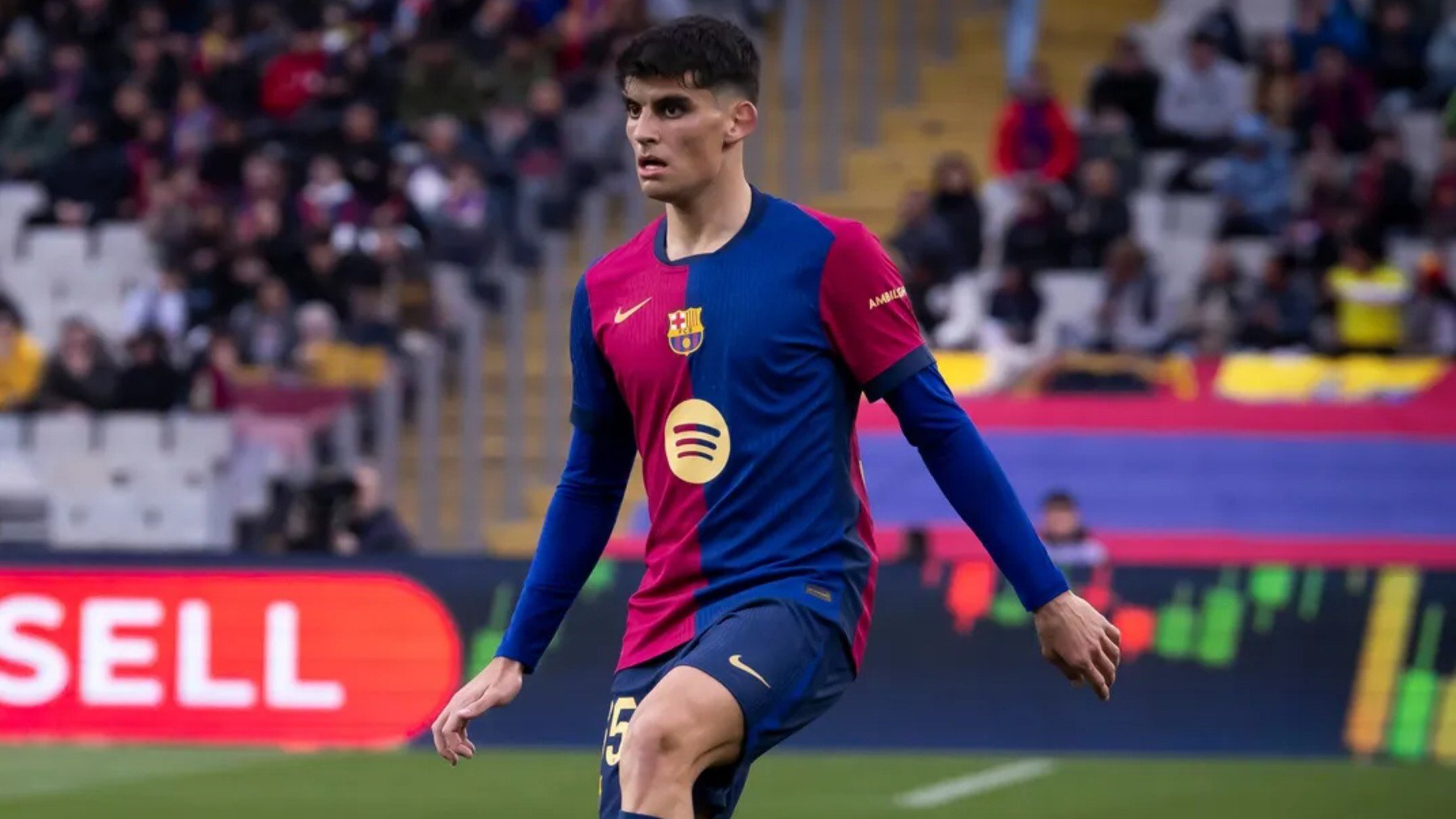Gerard Martín, durante un partido con el Barcelona la pasada temporada. (fcbarcelona.cat)