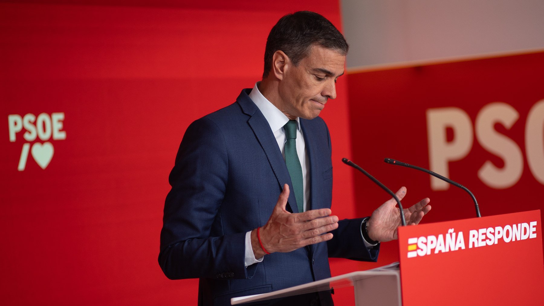 Pedro Sánchez, en su comparecencia del lunes. (EP)