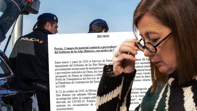 La Policía rastrea dos millones que Armengol pagó en material sanitario que nunca llegó a Baleares