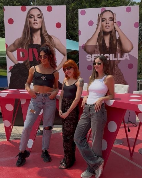 Carmen Farala, Angy Fernández y Ángela Fernández, presentadora de Divas Calling. (Instagram)