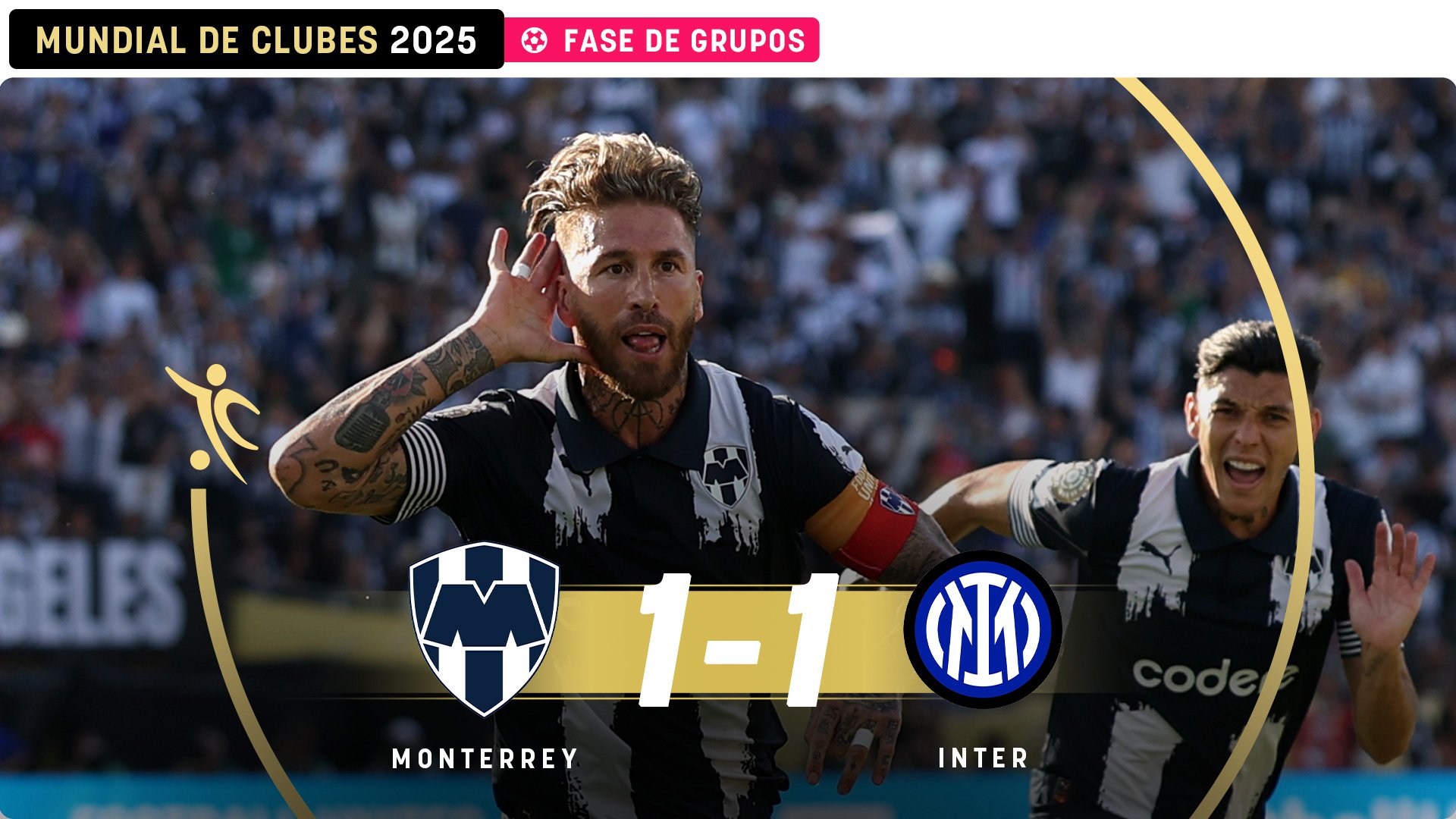Sergio Ramos celebra su gol ante el Inter de Milán en el Mundial de Clubes.