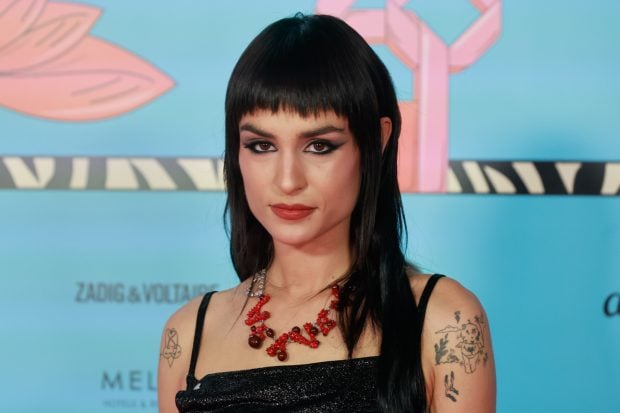 Natalia Lacunza en el photocall de Los40 Music Awards. (Foto: Gtres)