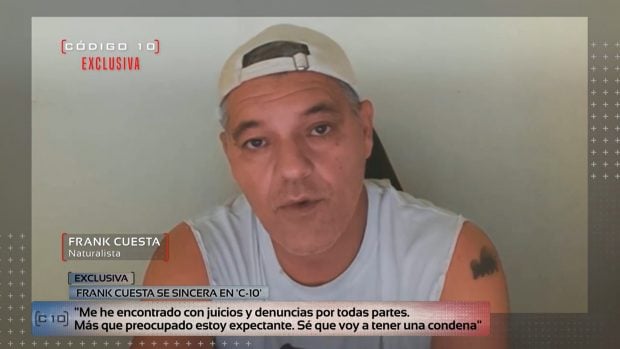 Frank Cuesta en su entrevista en Código 10 (Mediaset).
