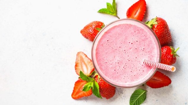 Batido de fresas