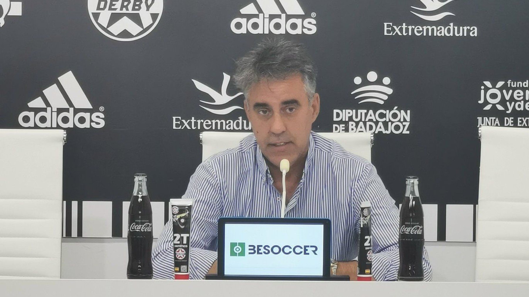 Joaquín Parra en su etapa de presidente del Badajoz. (CDB)