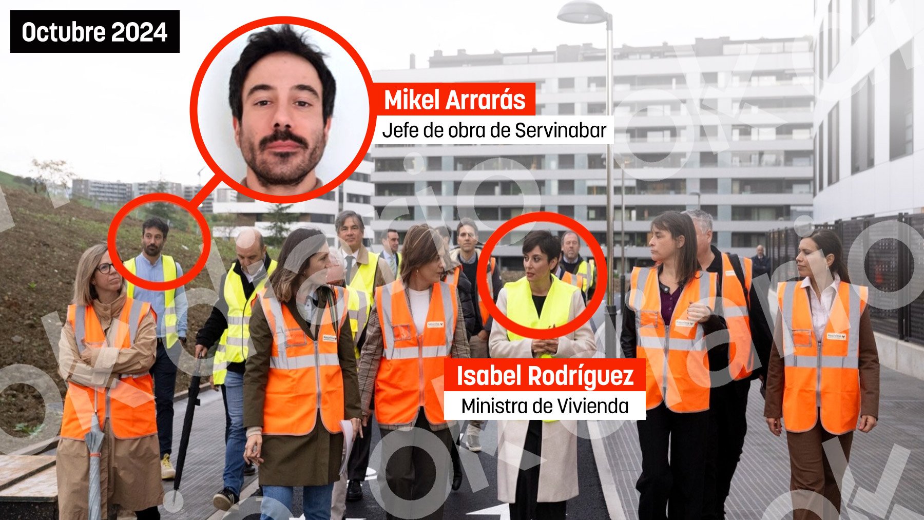 La ministra de Vivienda y el nº2 de Servinabar el pasado octubre.