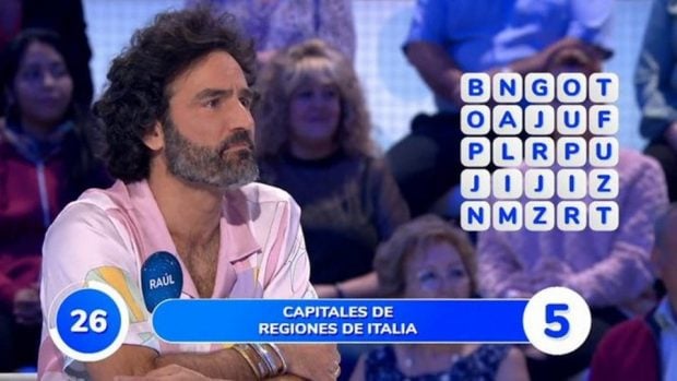 Raúl Gómez en una de sus visitas a Pasapalabra (Atresmedia).