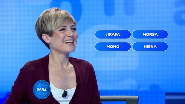 Sara Escudero en el plató de Supervivientes (Atresmedia).