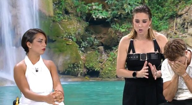 Anita Williams y Montoya se enfrentan en el plató. (Mediaset)