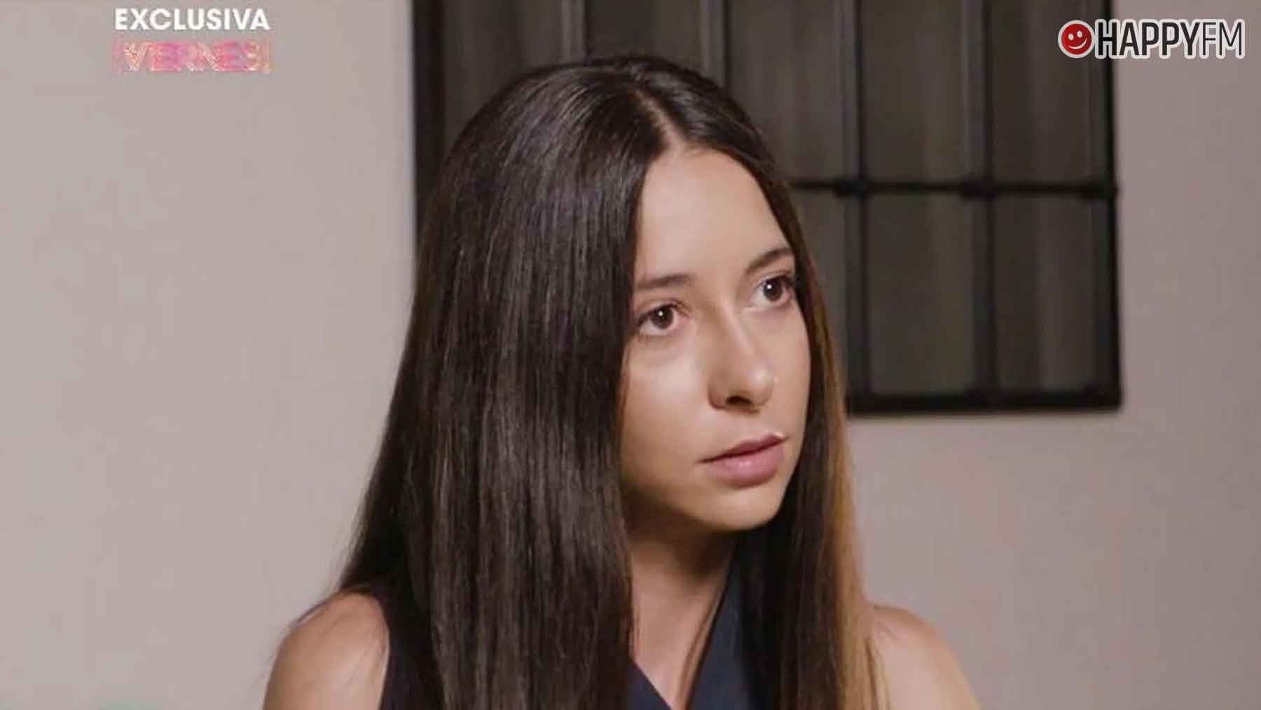 Ivet Playá, la ex amante de Alejandro Sanz, durante su entrevista en ¡De viernes! (Mediaset).