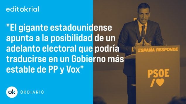 JP Morgan da la puntilla a Pedro Sánchez