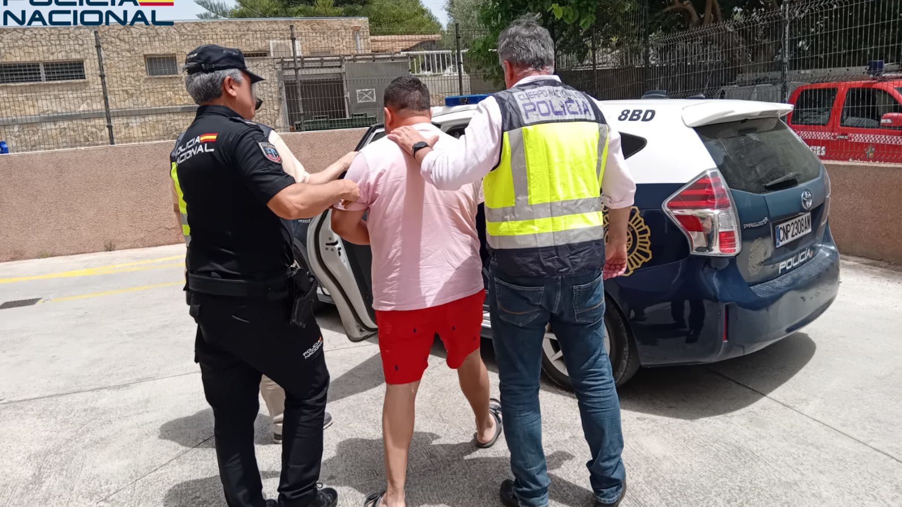 Uno de los detenidos.