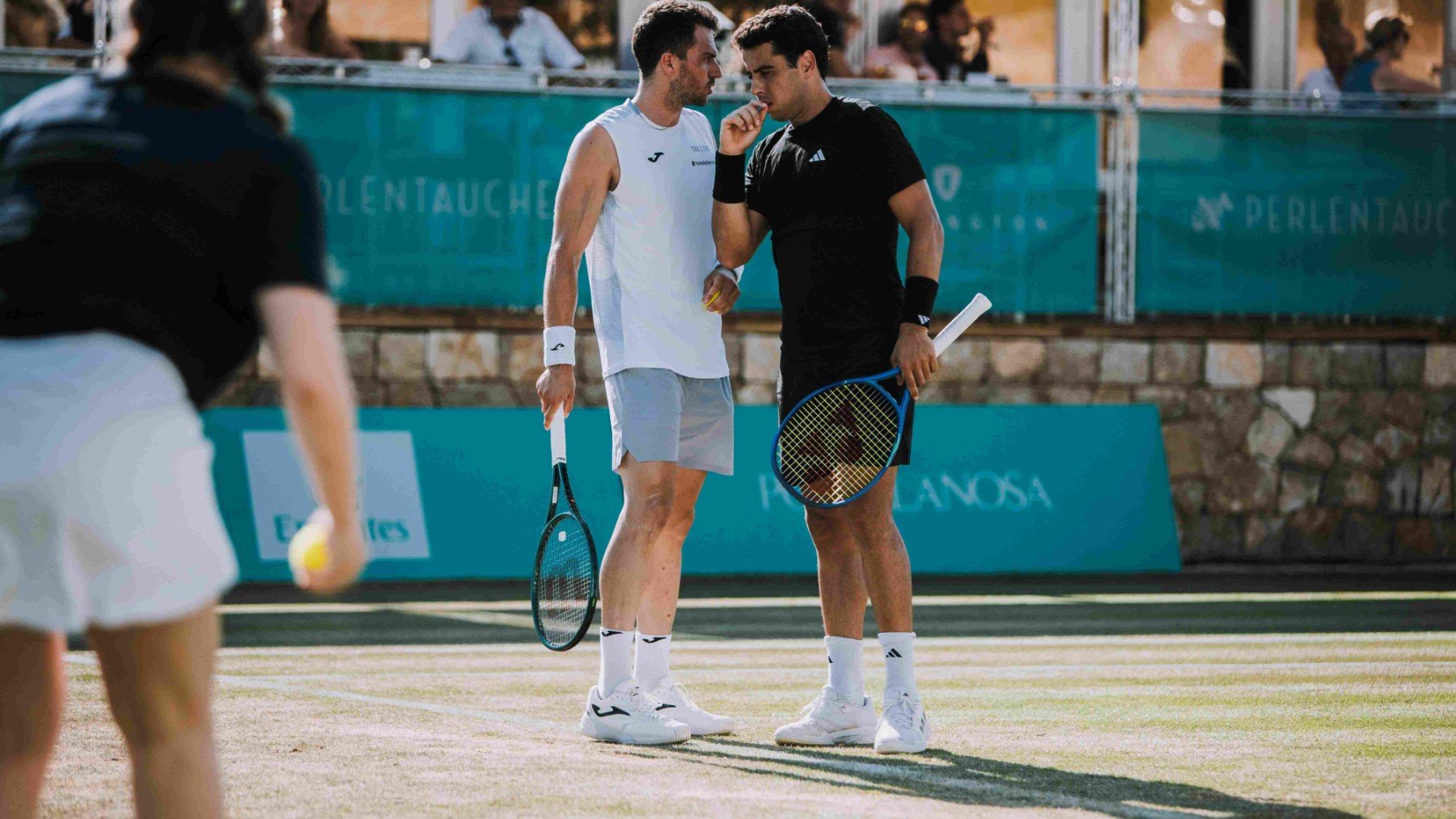 Jaume Munar y Pedro Martínez, en su partido de dobles.