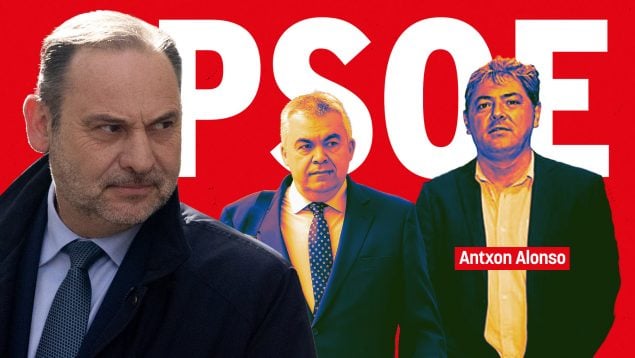 Ábalos, Santos Cerdán y Antxon Alonso.