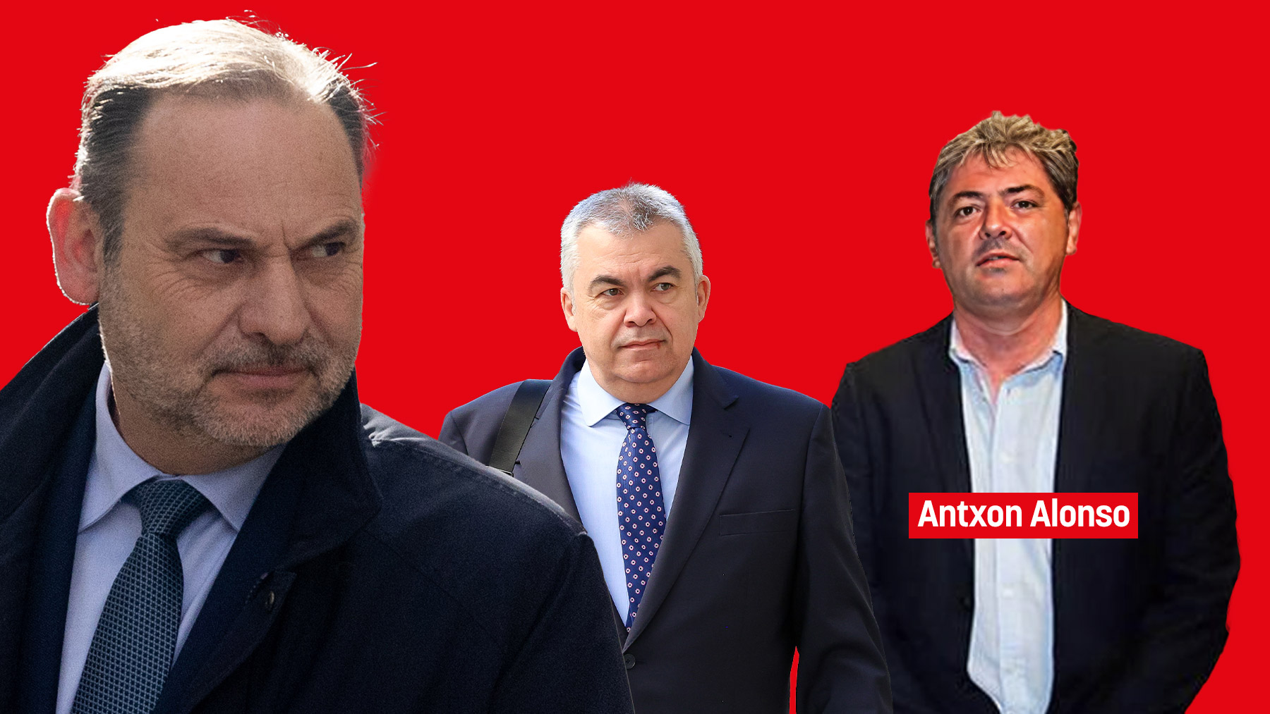 Ábalos, Santos Cerdán y Antxon Alonso.