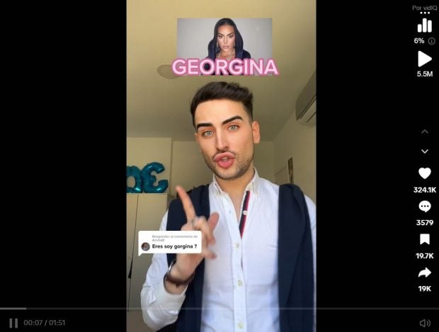 Pablo Boone, ex compañero de Georgina Rodríguez en una conocida tienda de lujo en Madrid (TikTok).