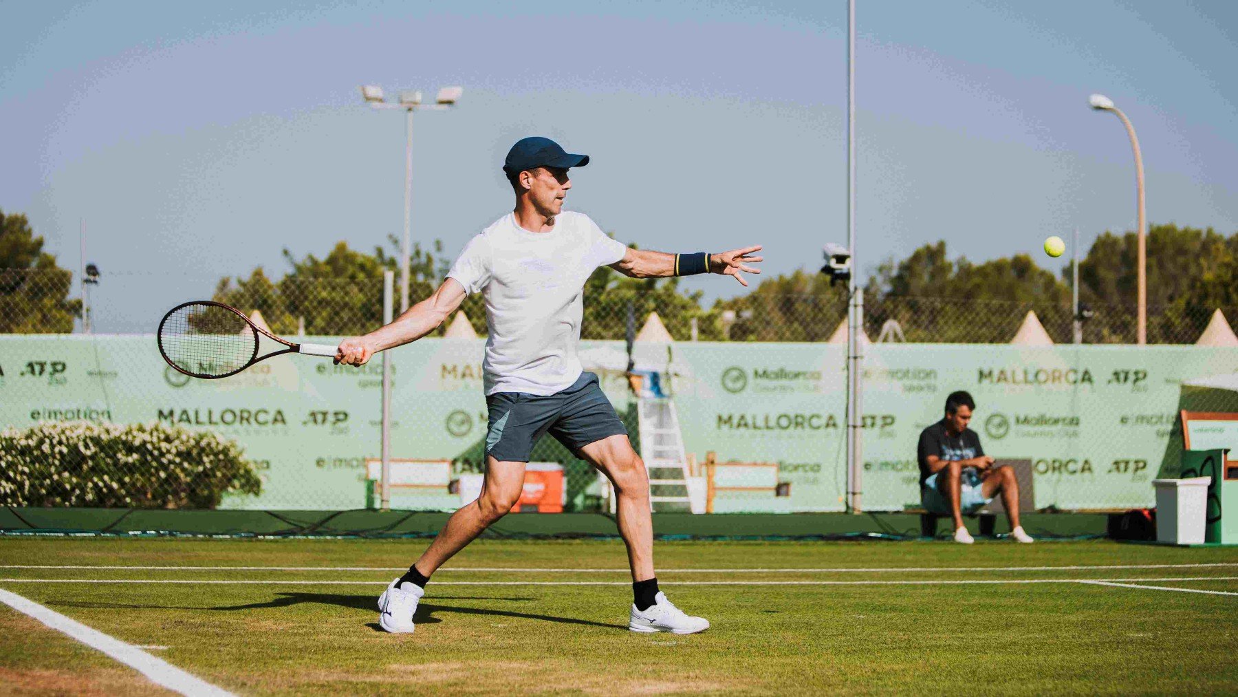 Roberto Bautista, ayer, entrenando.