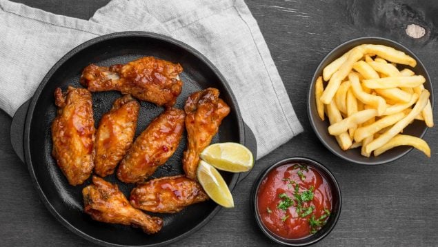 Alitas de pollo, truco, cocina, gastronomía
