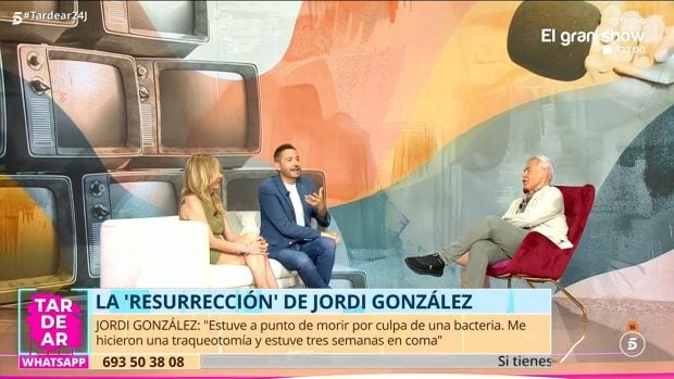 Jordi González, Frank Blanco y Belén Rodríguez en Tardear (Mediaset).