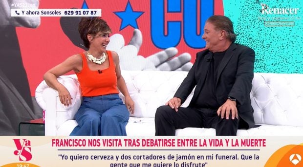 Sonsoles Ónega y Francisco en Y ahora Sonsoles. (Atresmedia)