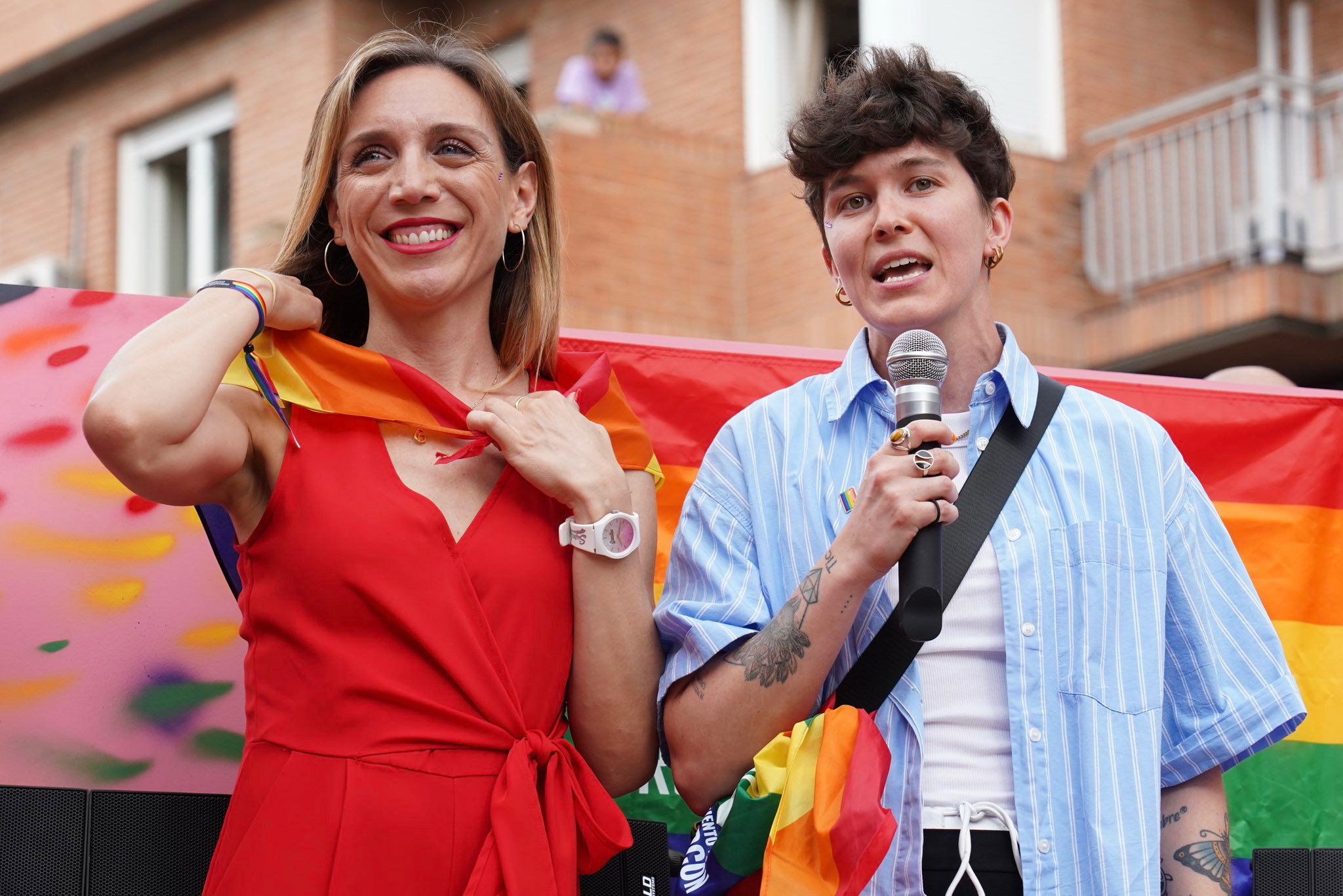 La alcaldesa Candelaria Testa y la concejal de Diversidad, Carmen Martín.