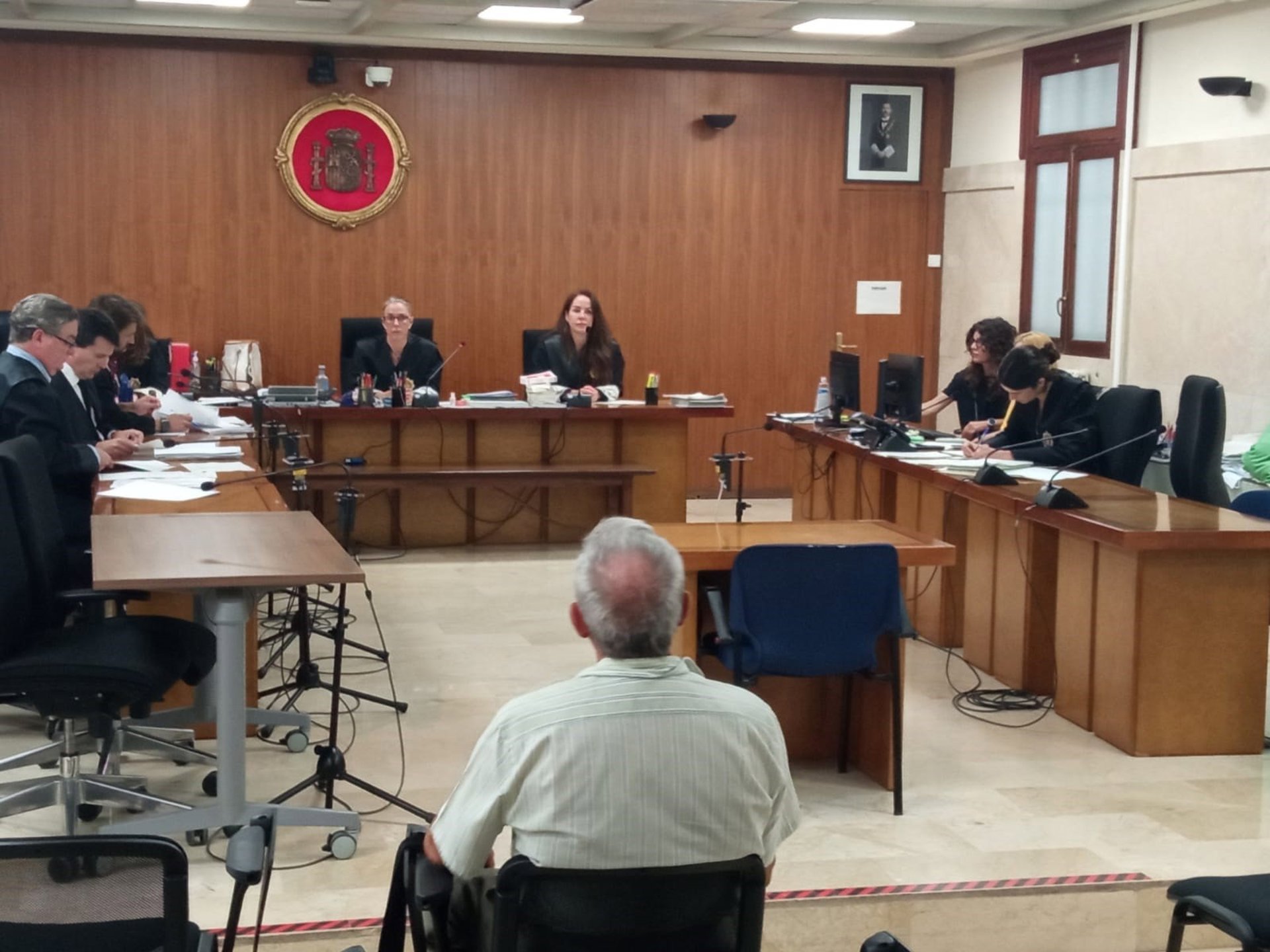 El ex sacerdote acusado, durante el juicio en la Audiencia Provincial. EUROPA PRESS