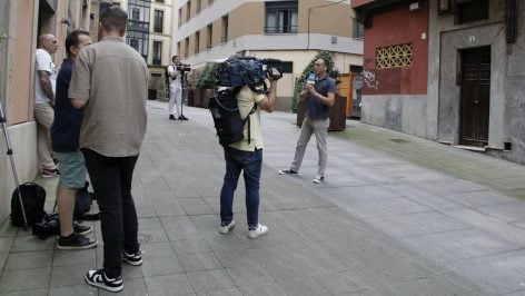 El edificio de Gijón donde se halló el cadáver de la mujer.