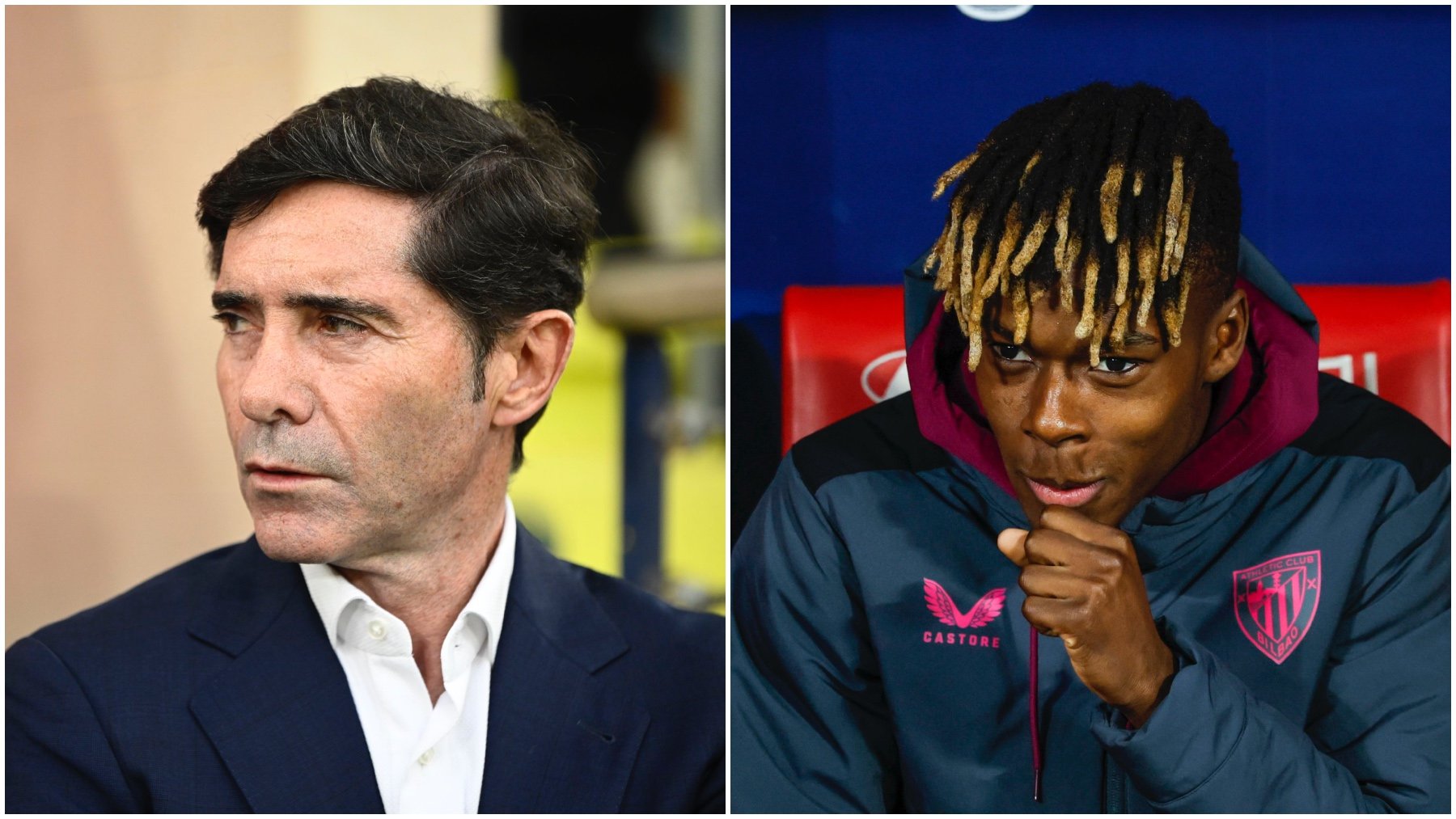 Marcelino y Nico Williams. (EFE)