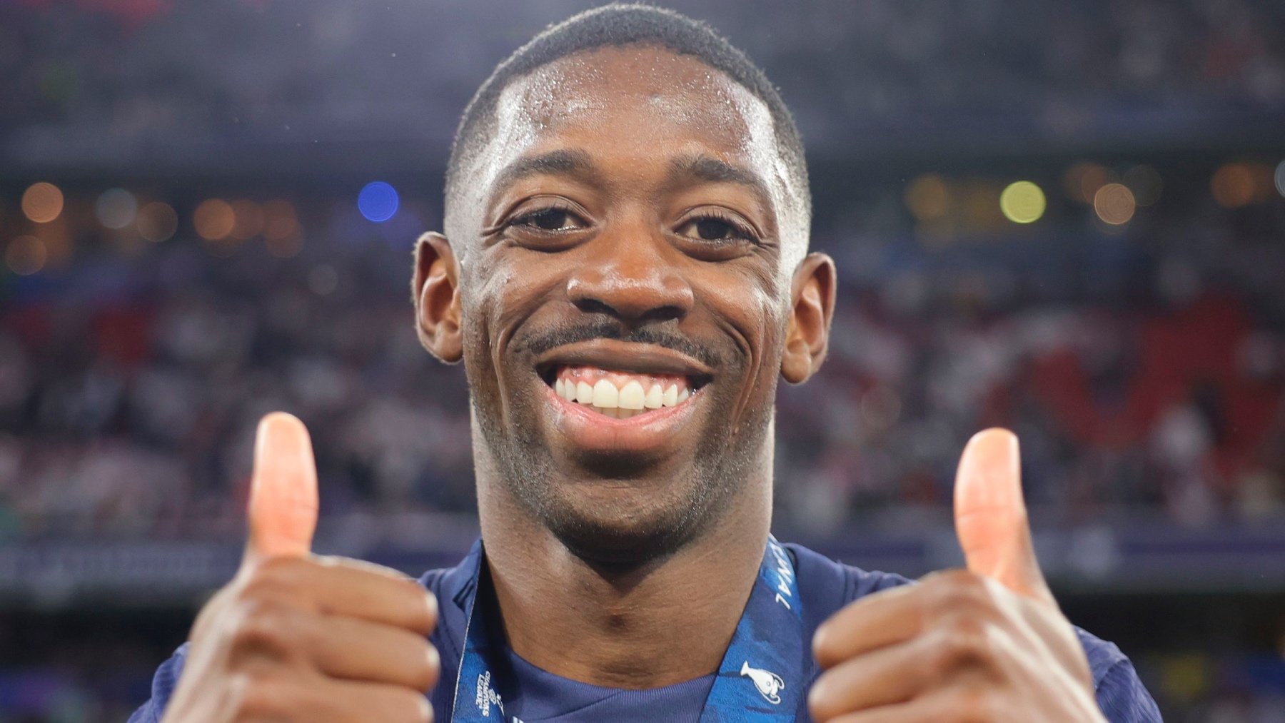 Ousmane Dembélé, tras ganar la Champions League con el PSG. (EFE)