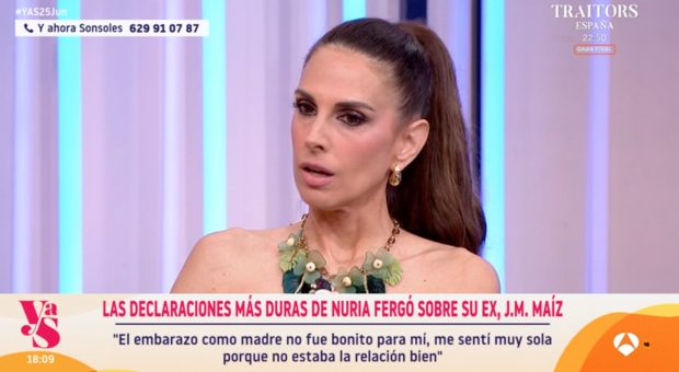 Nuria Fergó en 'Y ahora Sonsoles', programa de Antena 3. (Atresmedia)