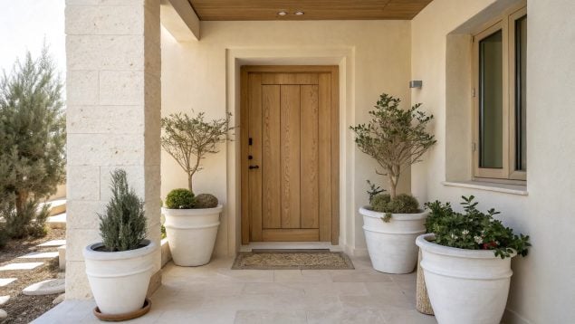 Entrada de una casa, feng shui, casa, plantas