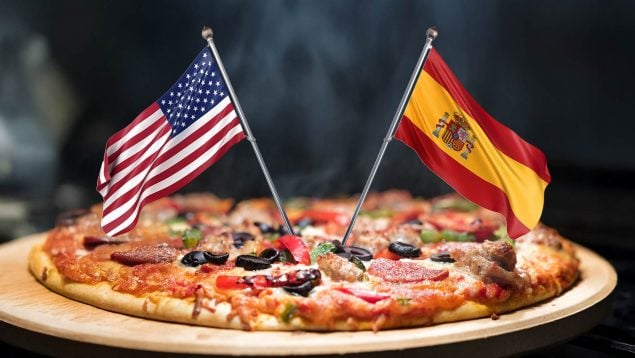 aceituna negra española, EEUU, España, pizzas