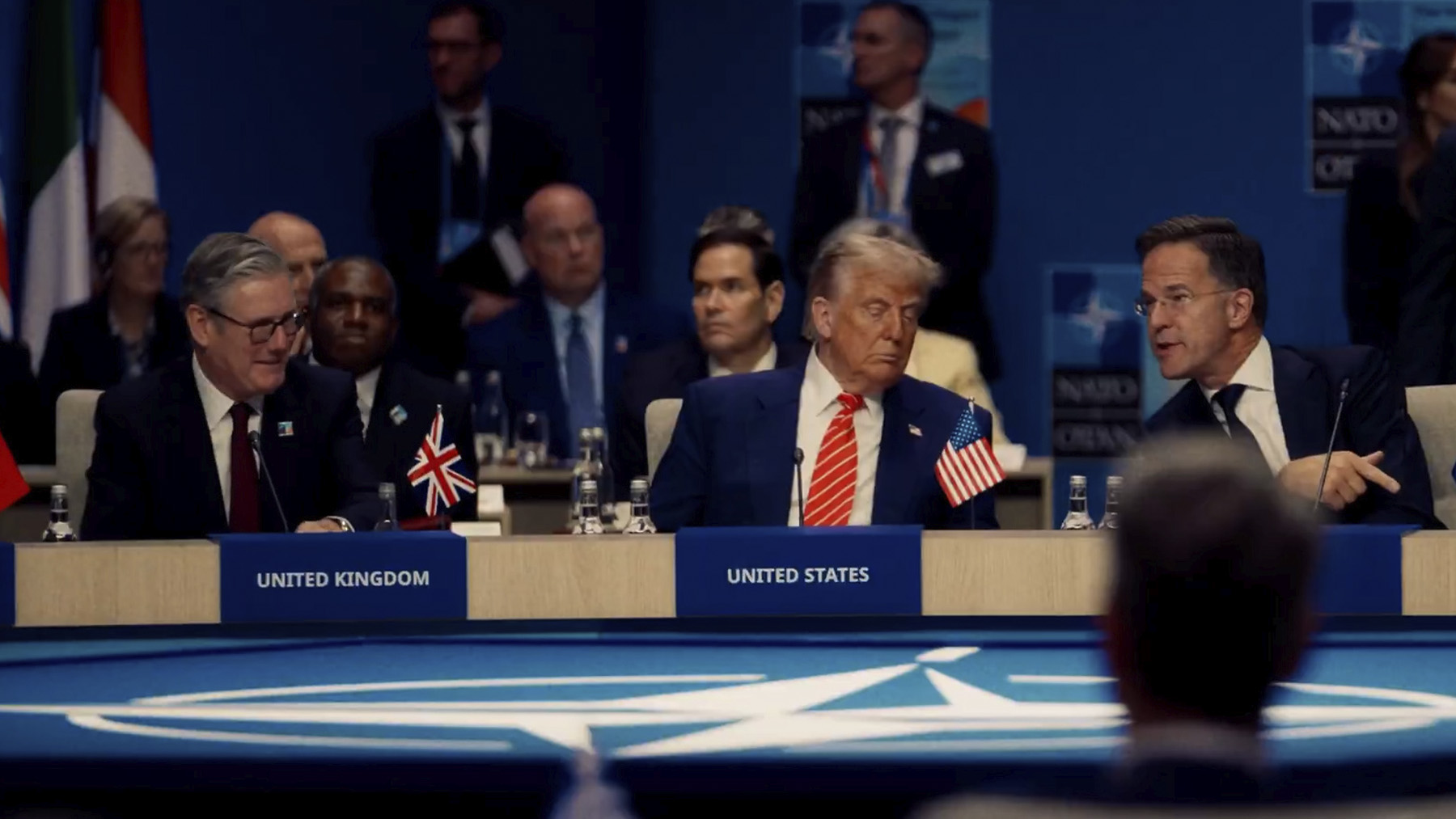 Donald Trump en la cumbre de la OTAN.