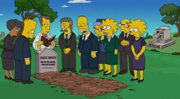 Funeral de Marge Simpson. (Disney+)