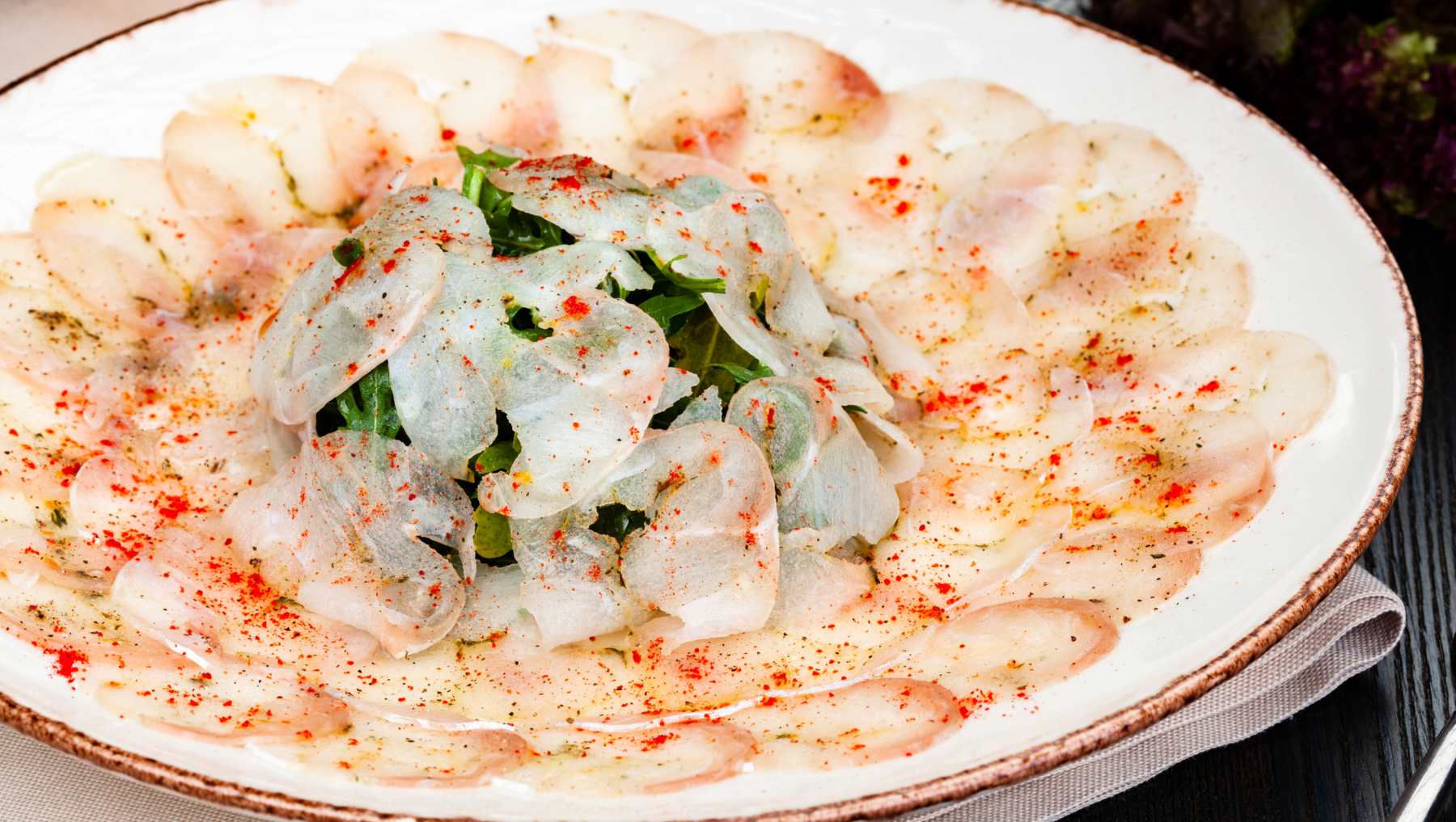 Carpaccio marisco.