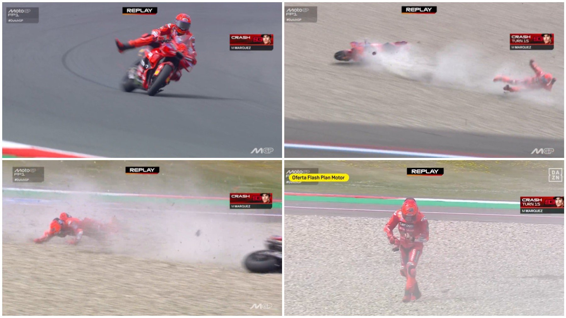 La secuencia de la caída de Marc Márquez.