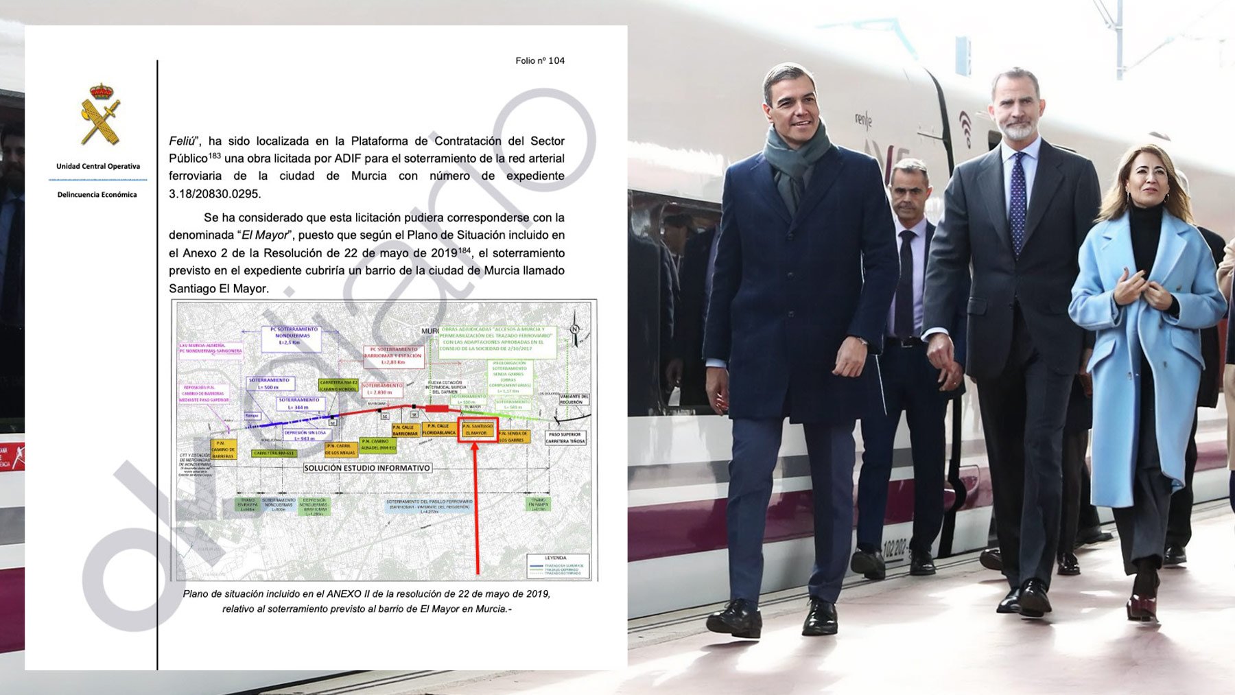 El Rey, Sánchez, la ex ministra de Transportes y el informe de la UCO.