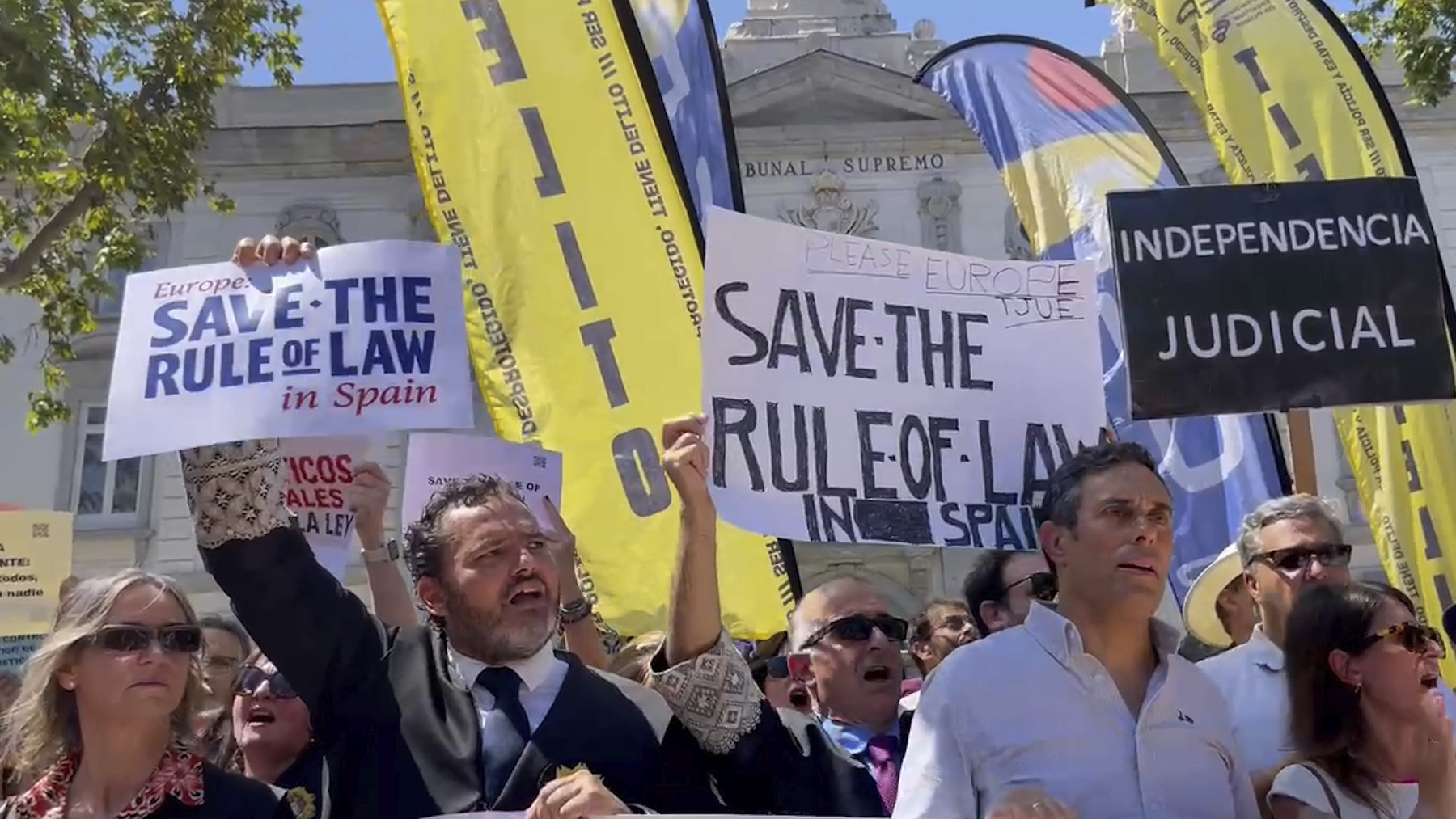 Manifestación de jueces y fiscales en Madrid.