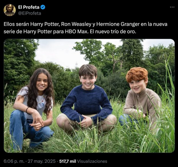 Protagonistas de la nueva serie de 'Harry Potter'. (X)