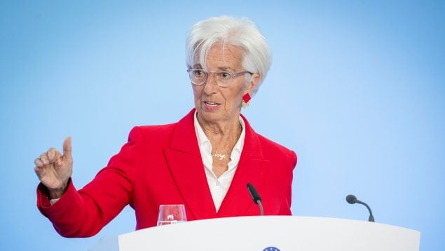 La presidenta del Banco Central Europeo (BCE), Christine Lagarde en Sintra (Portugal).