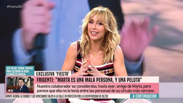 Emma García, presentadora de Fiesta (Mediaset).