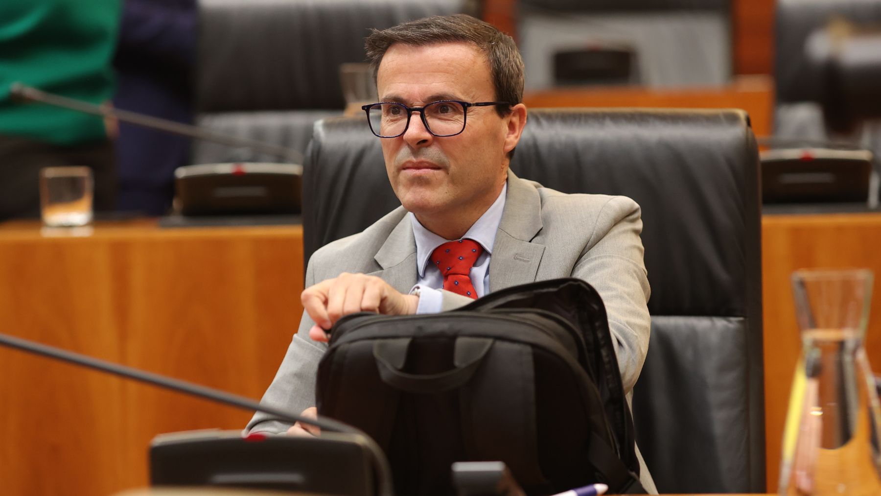 Miguel Ángel Gallardo, en la Asamblea de Extremadura. (EP)