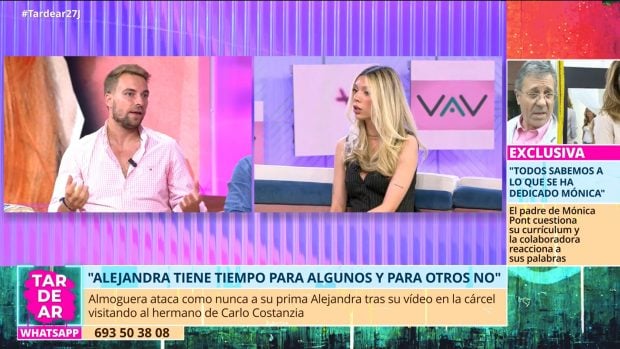 José María Almoguera habla de su vínculo con Alejandra Rubio en TardeAR. (Mediaset)
