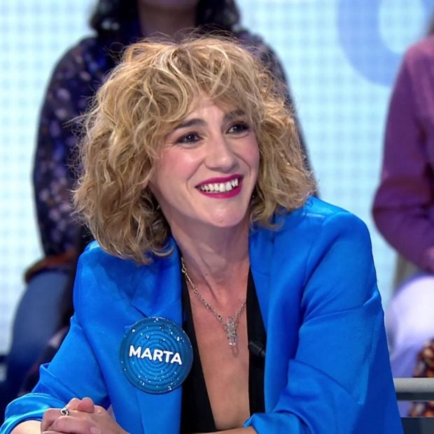 La actriz Marta Poveda en el plató de Pasapalabra (Atresmedia).
