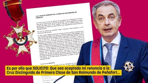 La carta del magistrado Antonio Salas renunciando a su cruz tras recibirla también Zapatero.