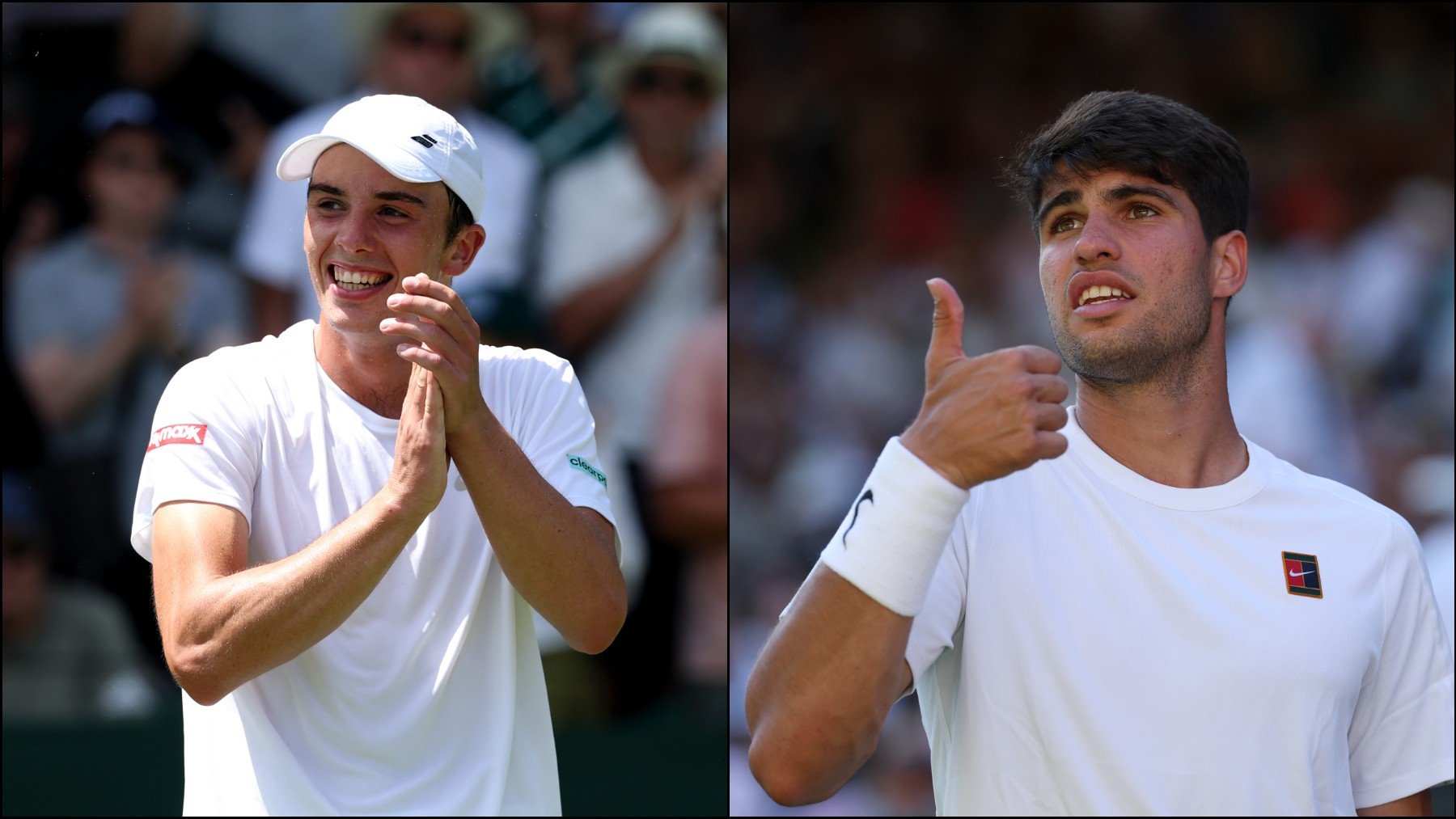 Montaje con imágenes de Oliver Tarvet y Alcaraz. (Getty)