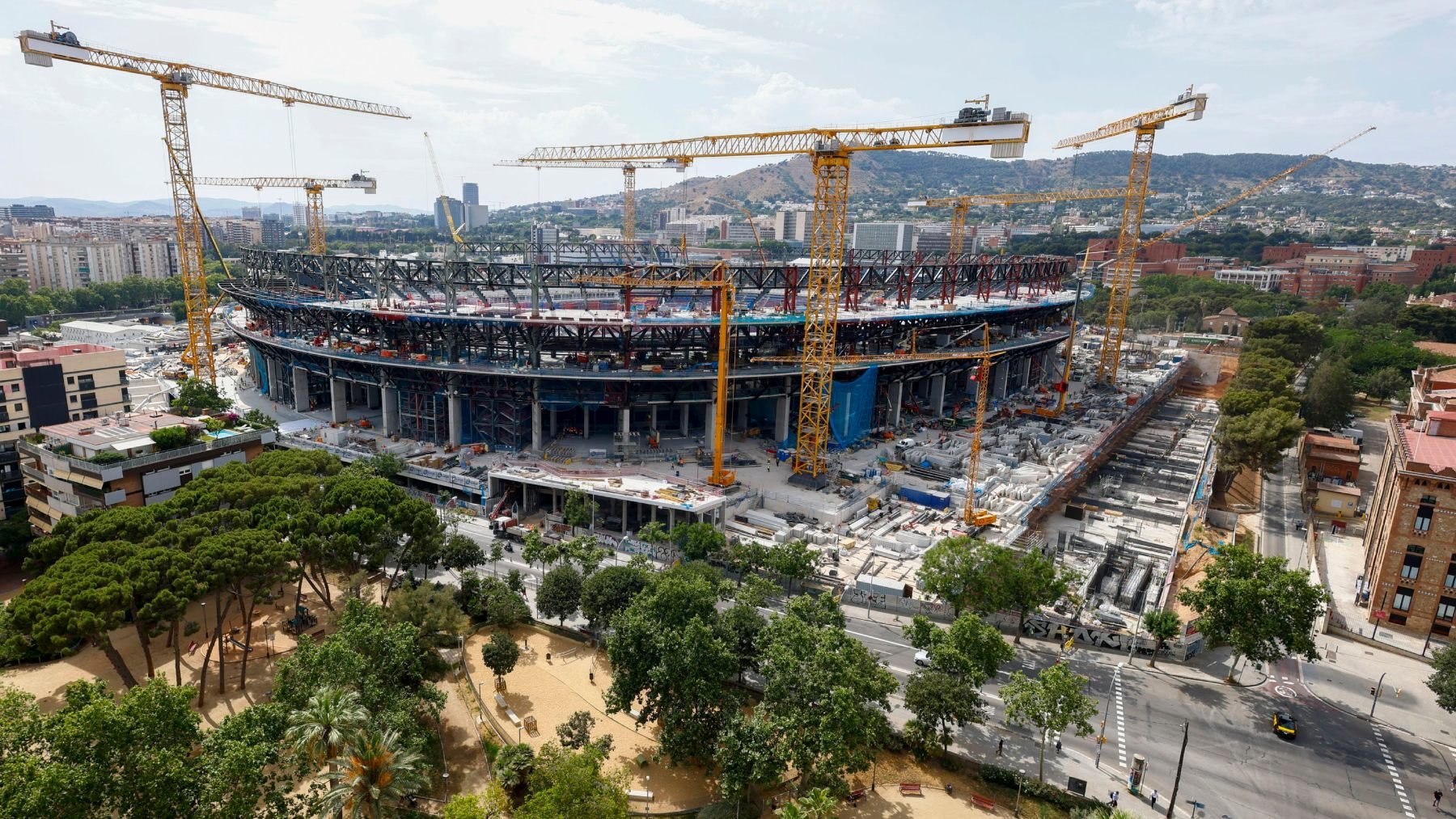 Así siguen las obras del nuevo Camp Nou. (EFE)
