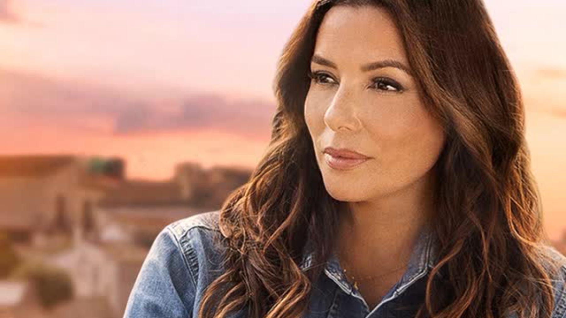 Imagen de Eva Longoria en el póster de su nuevo programa para CNN. (Foto: redes sociales)