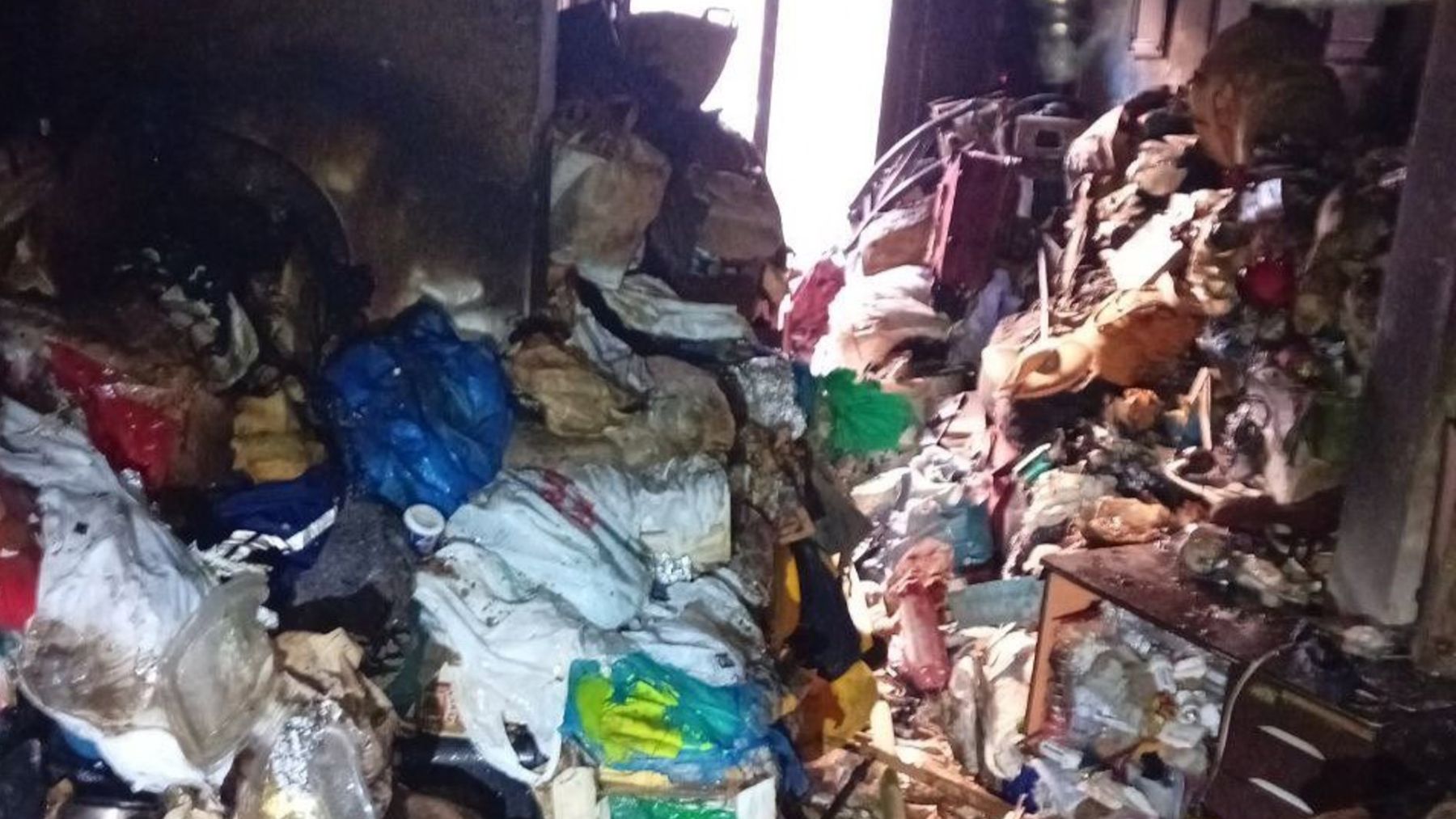 Interior de la vivienda de Manacor siniestrada. BOMBERS DE MALLORCA