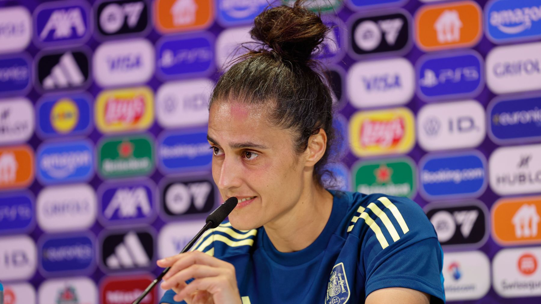 Montse Tomé, en rueda de prensa. (EFE)